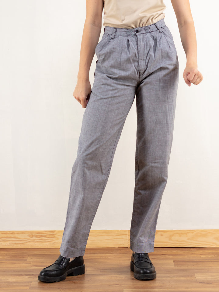 Vintage 90's Plaid Women Casual Pants - NorthernGrip