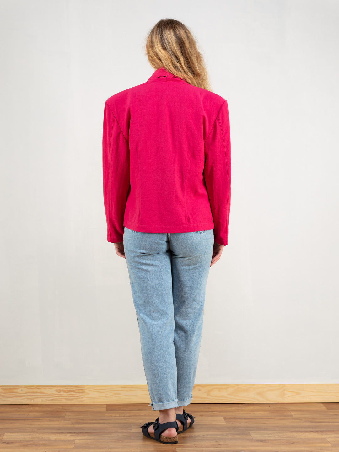 Vintage 90's Women Pink Blazer Jacket - NorthernGrip