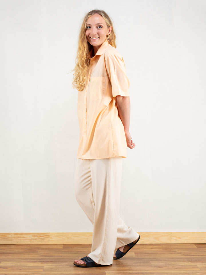 Vintage 80's Pink Women Blouse - NorthernGrip