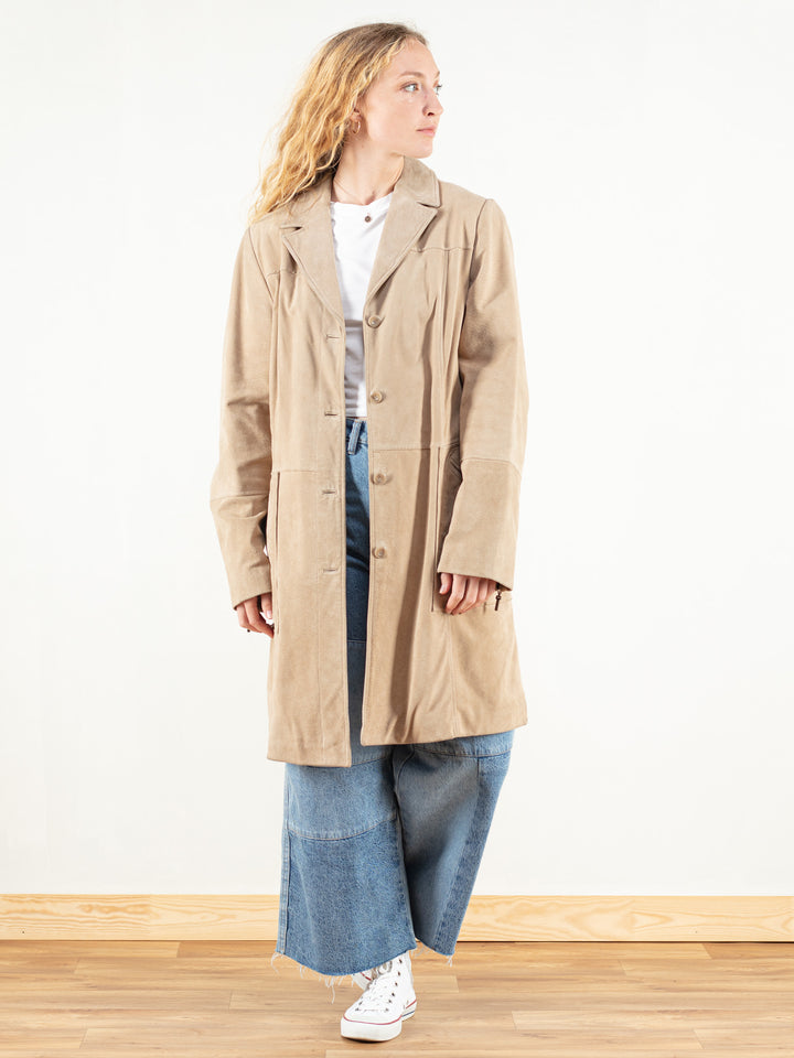 Vintage 80's Women Cowgirl Suede Coat - NorthernGrip