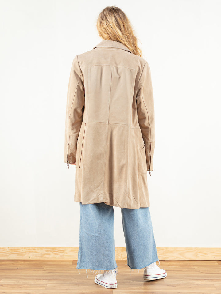 Vintage 80's Women Cowgirl Suede Coat - NorthernGrip