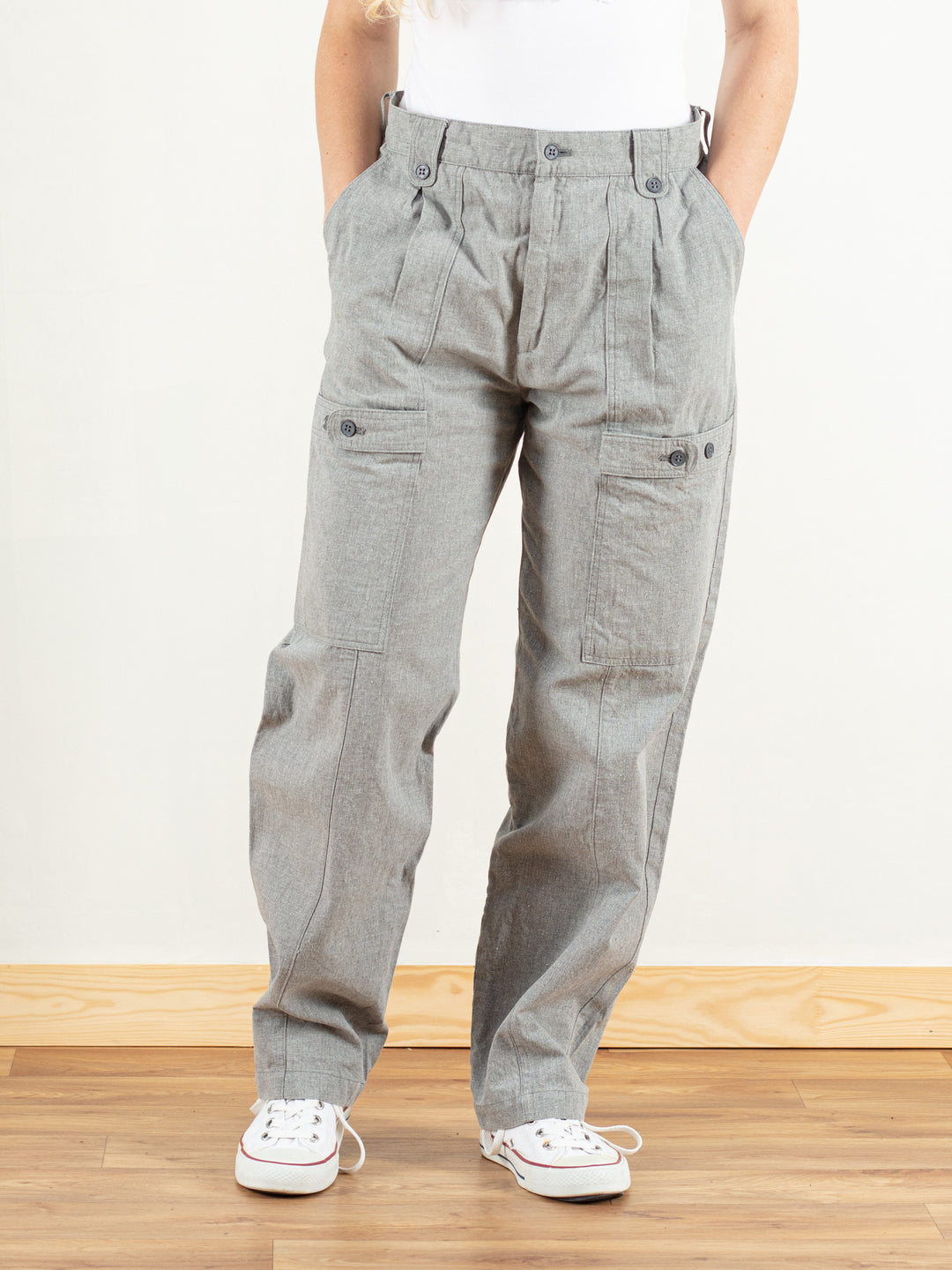 Vintage 90's Grey Cargo Pants Women - NorthernGrip