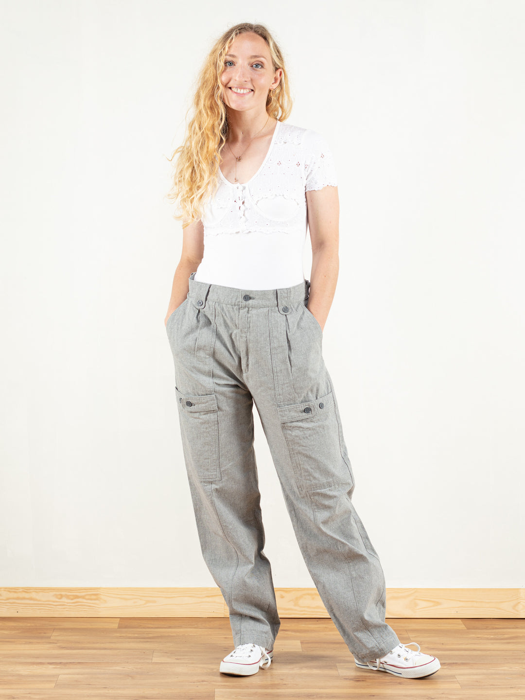 Vintage 90's Grey Cargo Pants Women - NorthernGrip