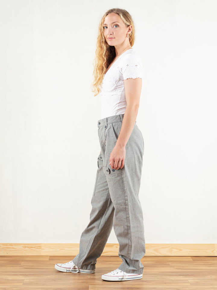 Vintage 90's Grey Cargo Pants Women - NorthernGrip