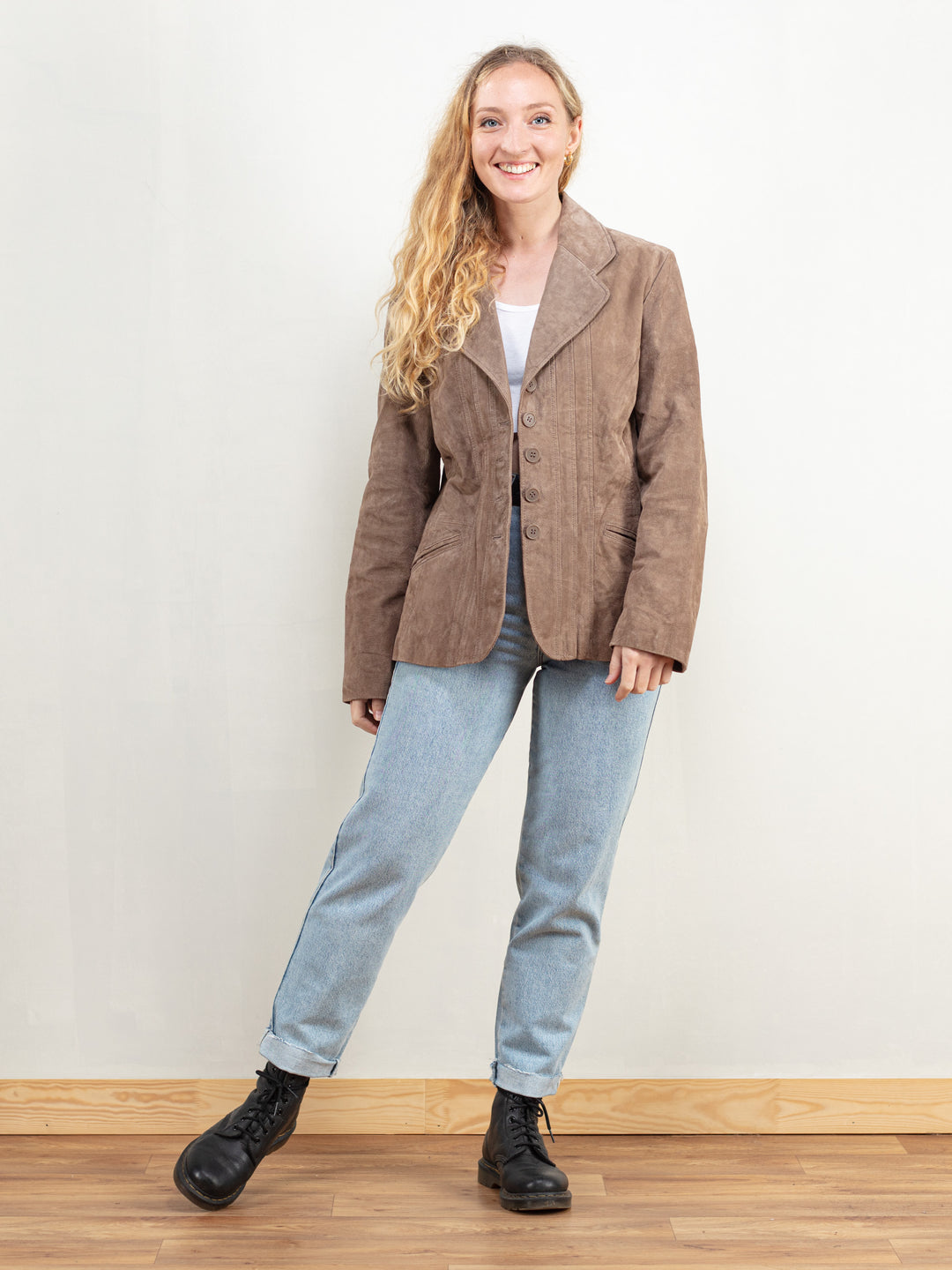 Vintage 80's Blazer Women Suede Jacket - NorthernGrip