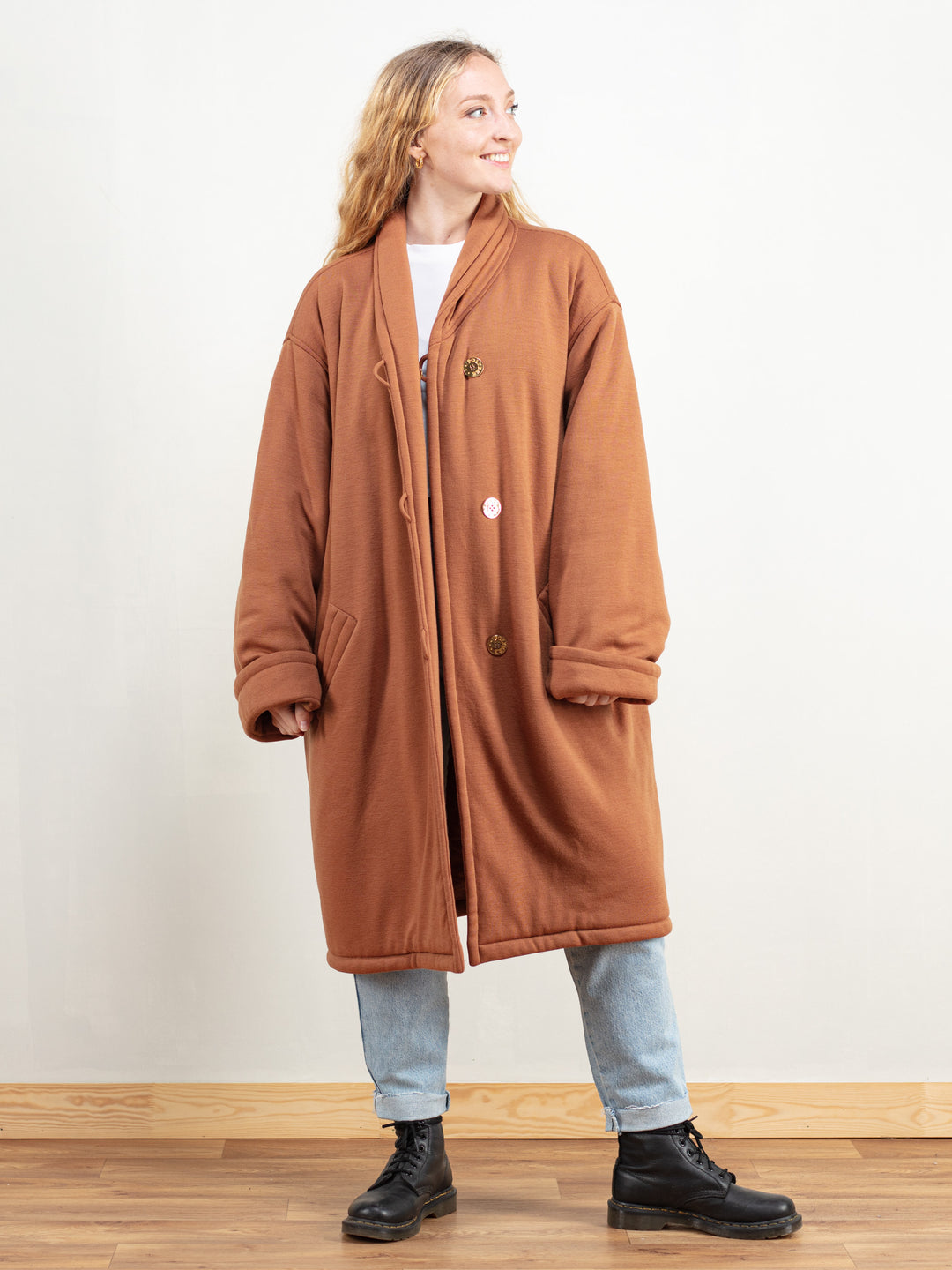 Vintage 80's Women Brown Designer Coat - NorthernGrip