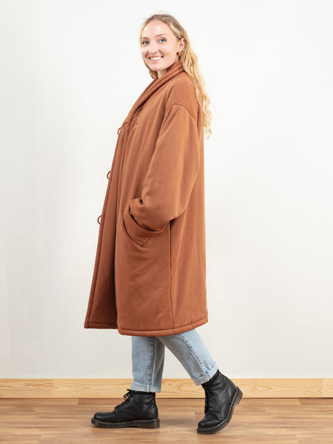Vintage 80's Women Brown Designer Coat - NorthernGrip