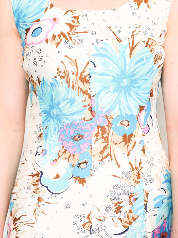Vintage 70's Women Floral Midi Dress - NorthernGrip