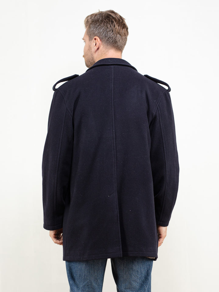 Vintage 90's Blue Wool Peacoat Men - NorthernGrip