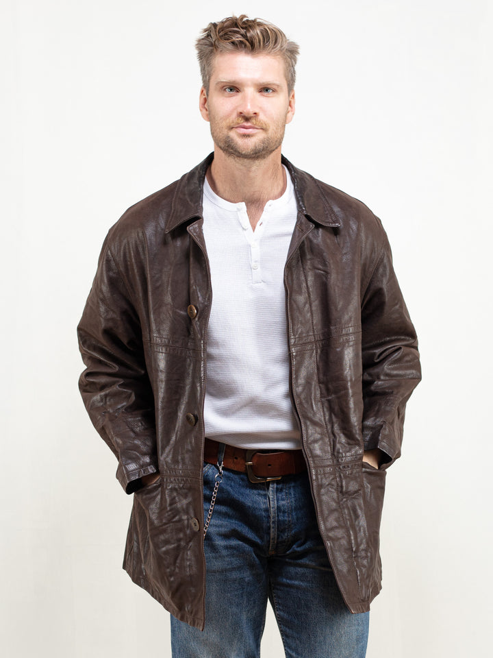 Vintage 90's Men Leather Jacket - NorthernGrip