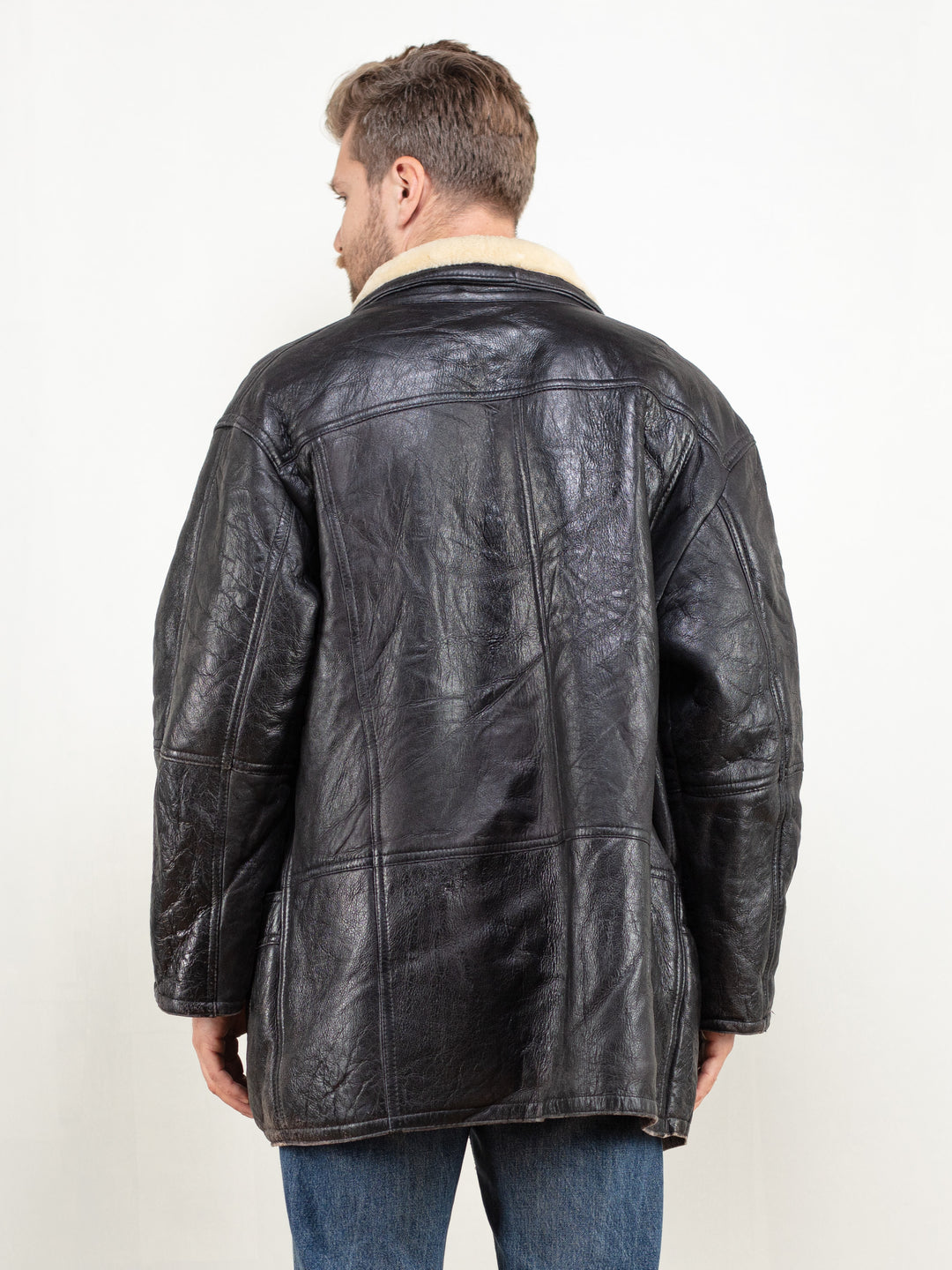 Vintage 80's Men Sheepskin Coat - NorthernGrip