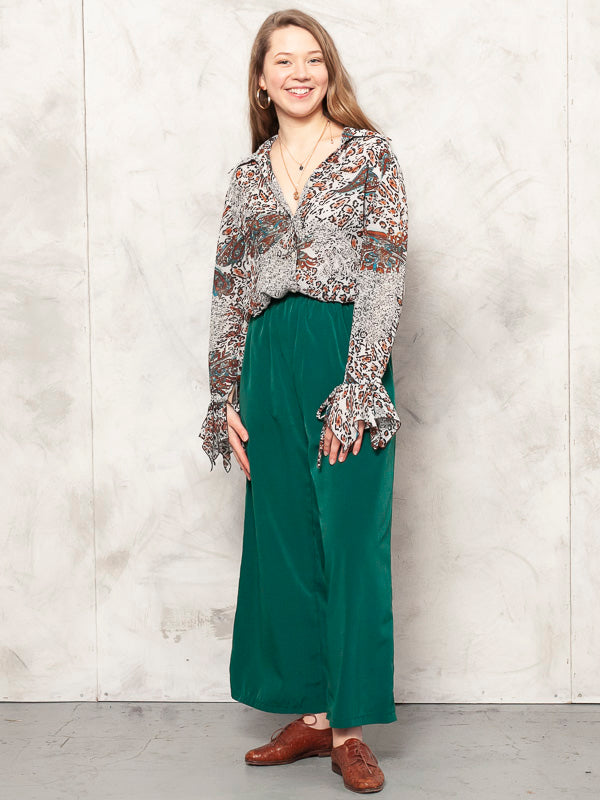 Vintage 90's Animal Print Women Blouse - NorthernGrip