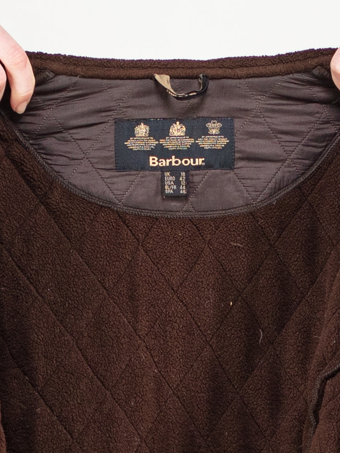 Vintage 00's Women BARBOUR Polarquilt Jacket in Brown - NorthernGrip