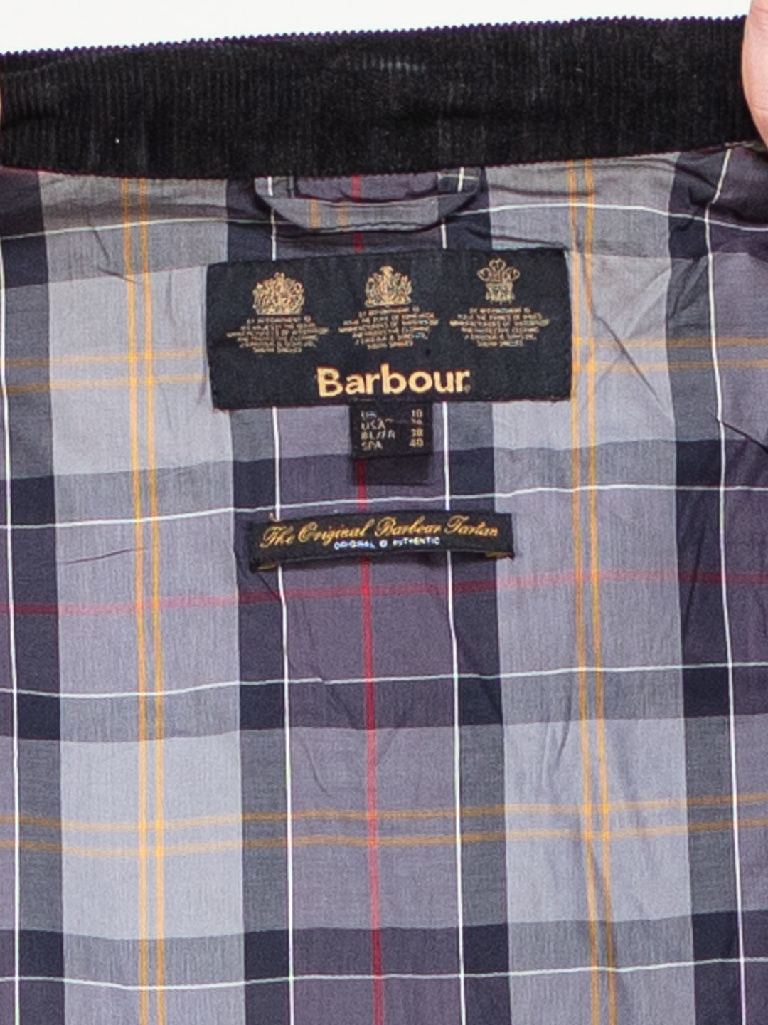 Vintage 00's Women BARBOUR Cotton Waxed Jacket in Black - NorthernGrip