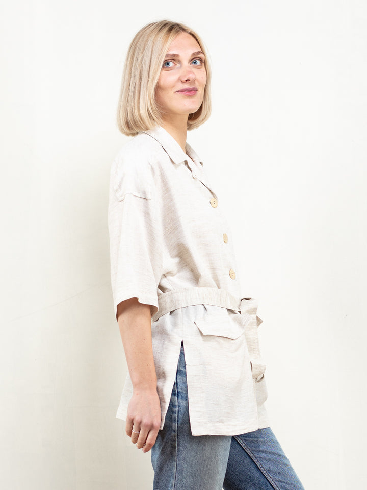 Vintage 80's Women Beige Jacket - NorthernGrip
