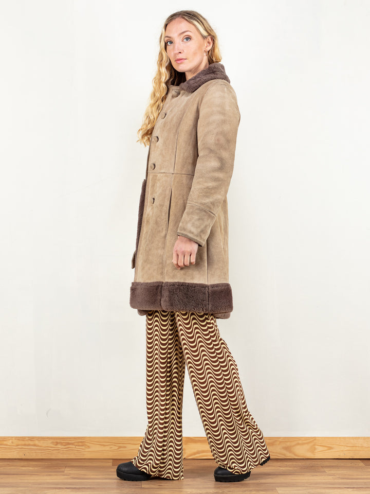 Vintage 70's Women Penny Lane Coat in Beige - NorthernGrip