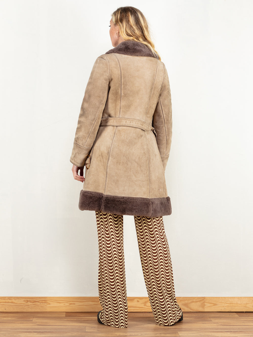 Vintage 70's Women Penny Lane Coat in Beige - NorthernGrip