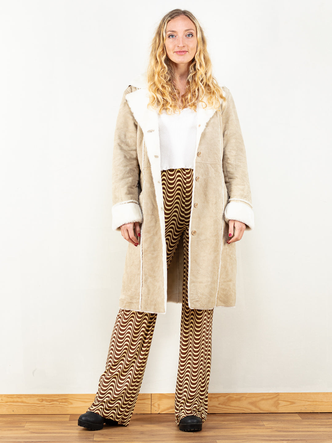 Vintage 00's Women Penny Lane Coat in Beige - NorthernGrip