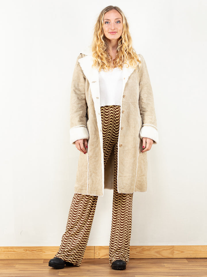 Vintage 00's Women Penny Lane Coat in Beige - NorthernGrip