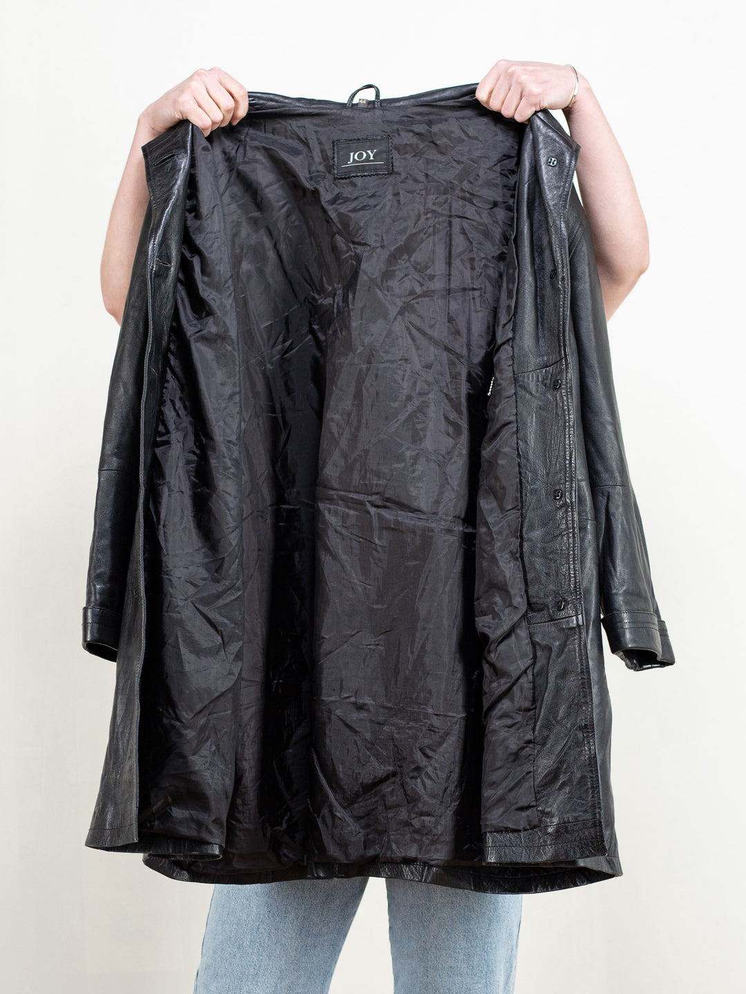 Vintage 90's Women Black Leather Coat - NorthernGrip