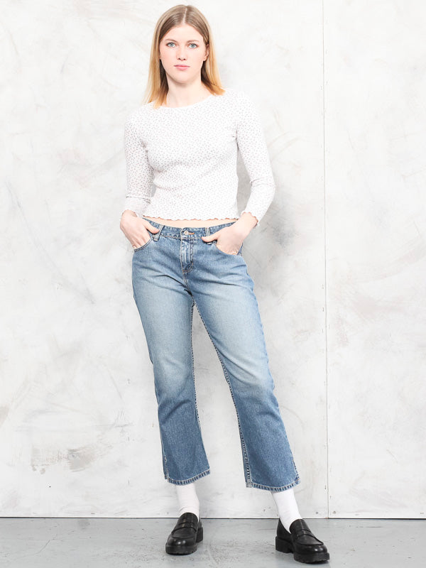 Vintage Y2K Women Denim Ankle Pants - NorthernGrip