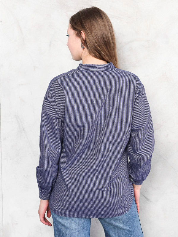 Vintage 70's Striped Smock Shirt - NorthernGrip