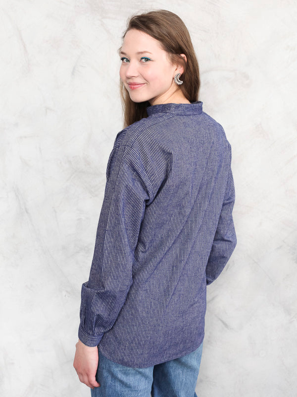 Vintage 70's Striped Smock Shirt - NorthernGrip