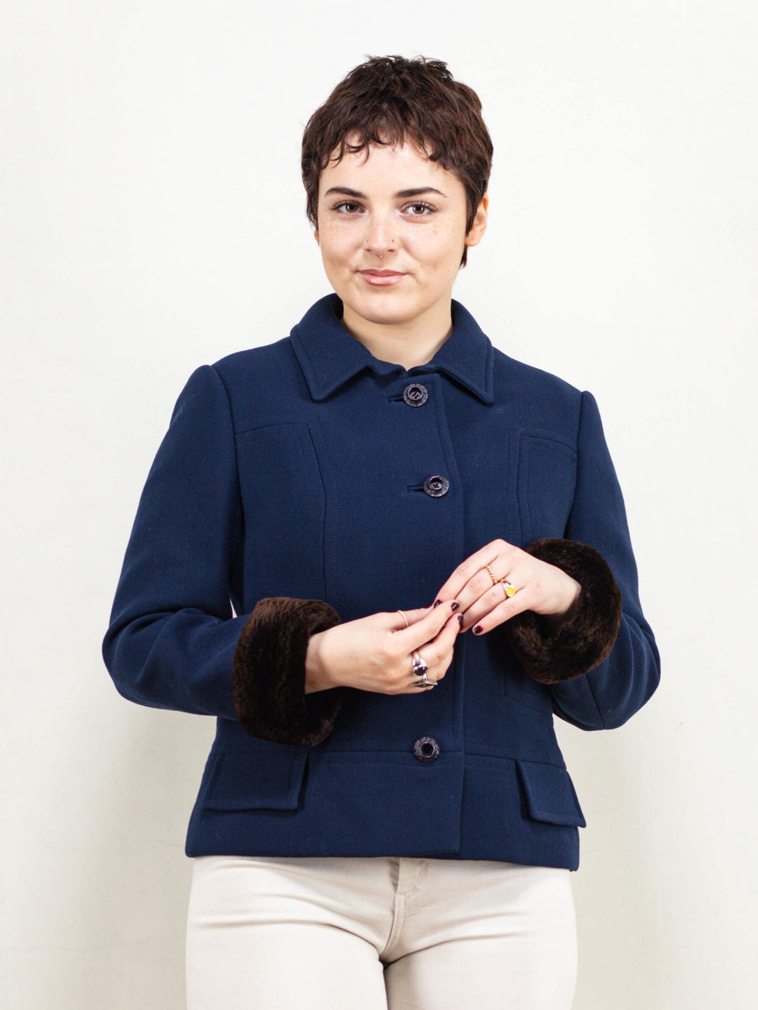 Vintage 70's Women Thick Blazer Jacket - NorthernGrip