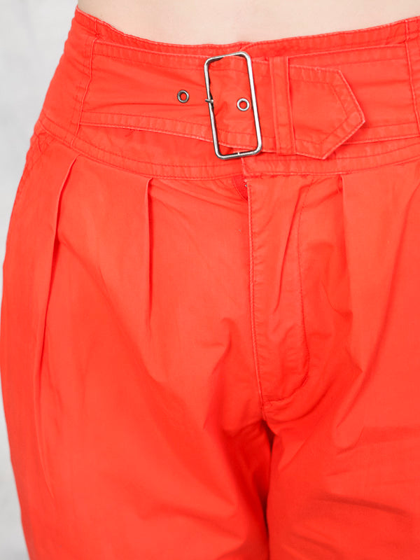 Vintage Women 80's Orange Tapered Trousers - NorthernGrip
