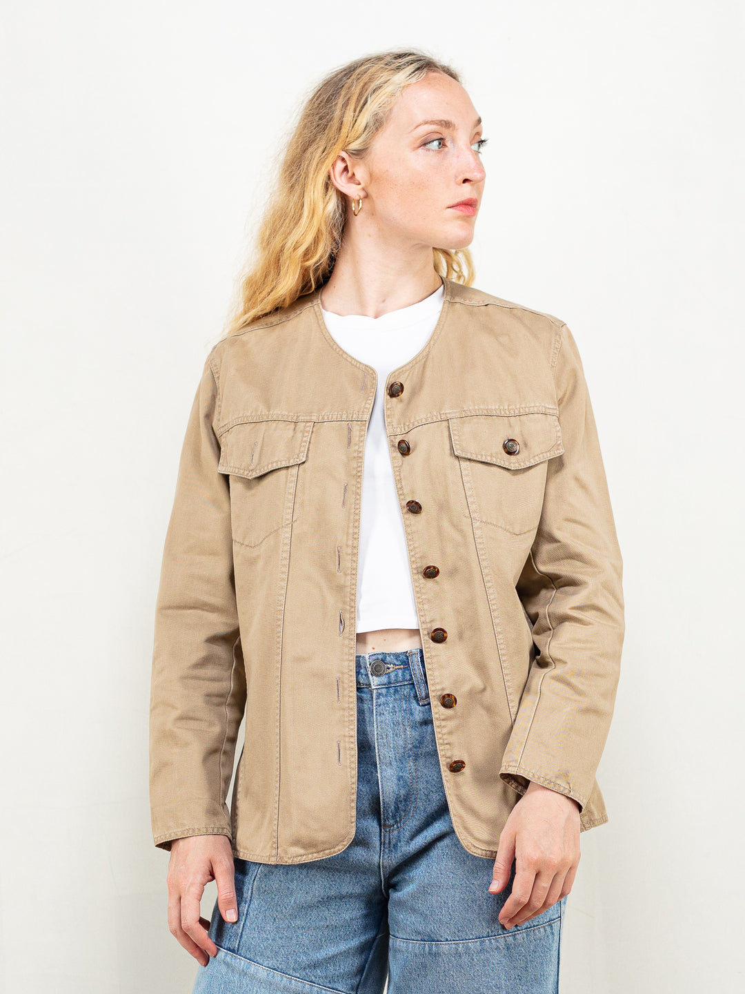 Vintage 90's Women Brown Light Jacket - NorthernGrip