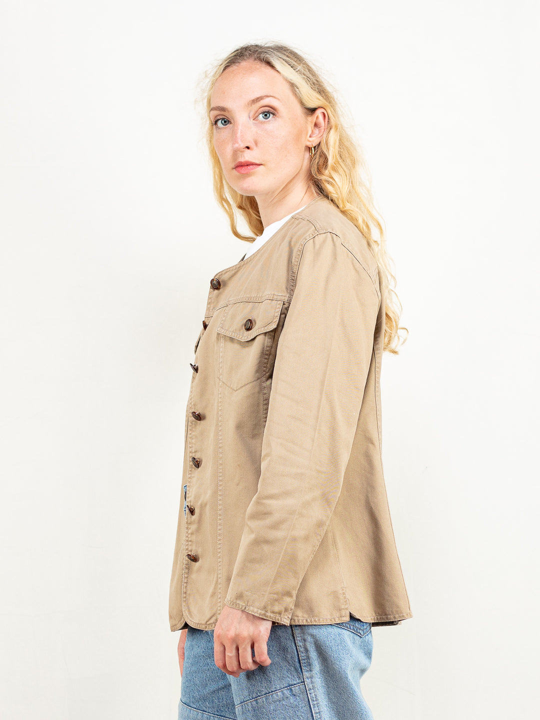Vintage 90's Women Brown Light Jacket - NorthernGrip