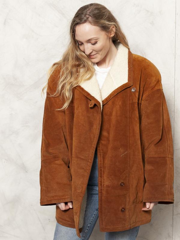 Vintage 70's Brown Women Sherpa Coat - NorthernGrip