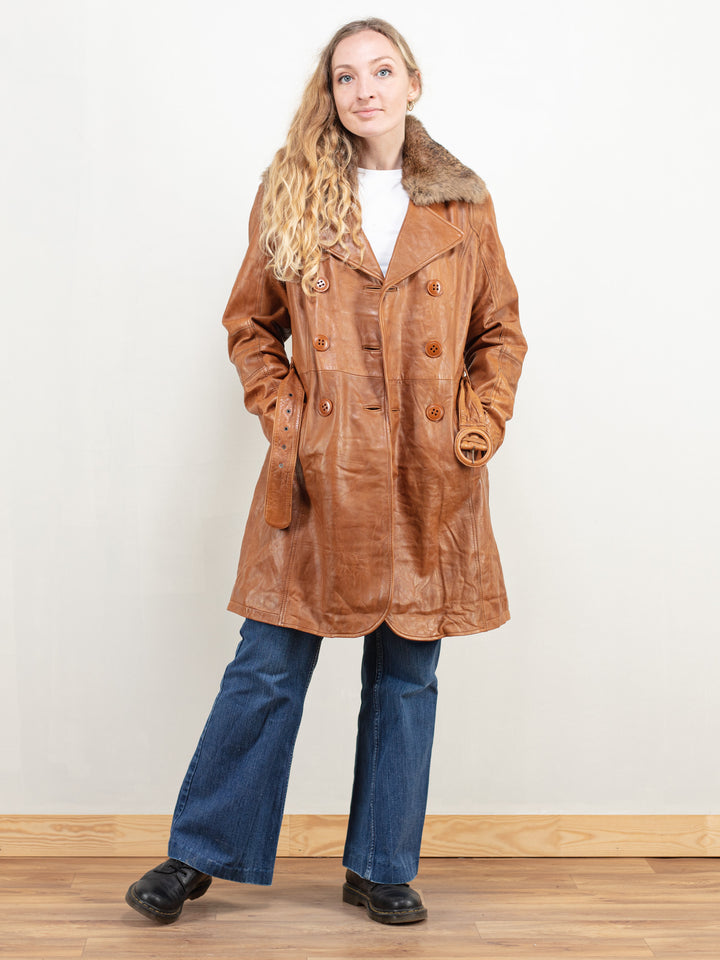 Vintage 90's Women Leather Coat - NorthernGrip