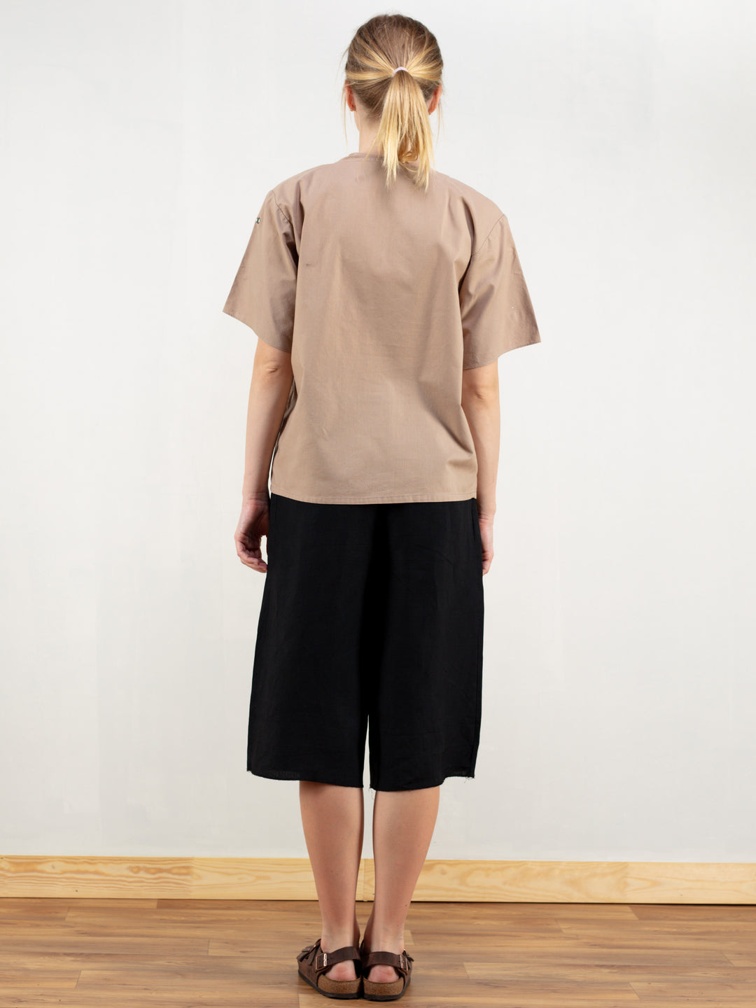 Vintage 70's Brown Cotton Women Shirt - NorthernGrip