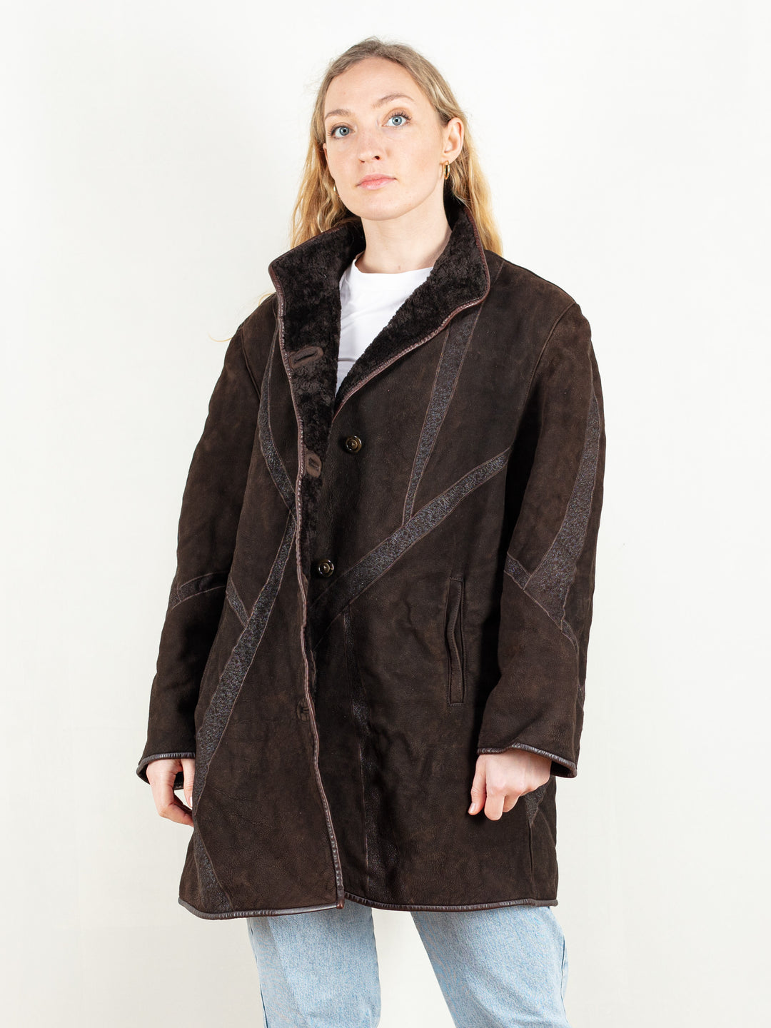Vintage 80's Women Sheepskin Coat - NorthernGrip