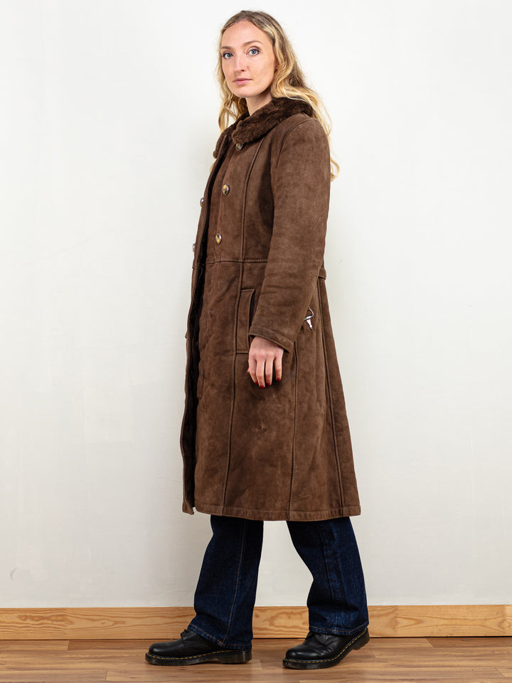 Vintage 70's Women Penny Lane Coat in Brown - NorthernGrip