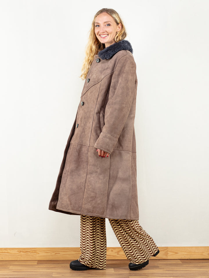 Vintage 70's Women Penny Lane Coat in Brown - NorthernGrip