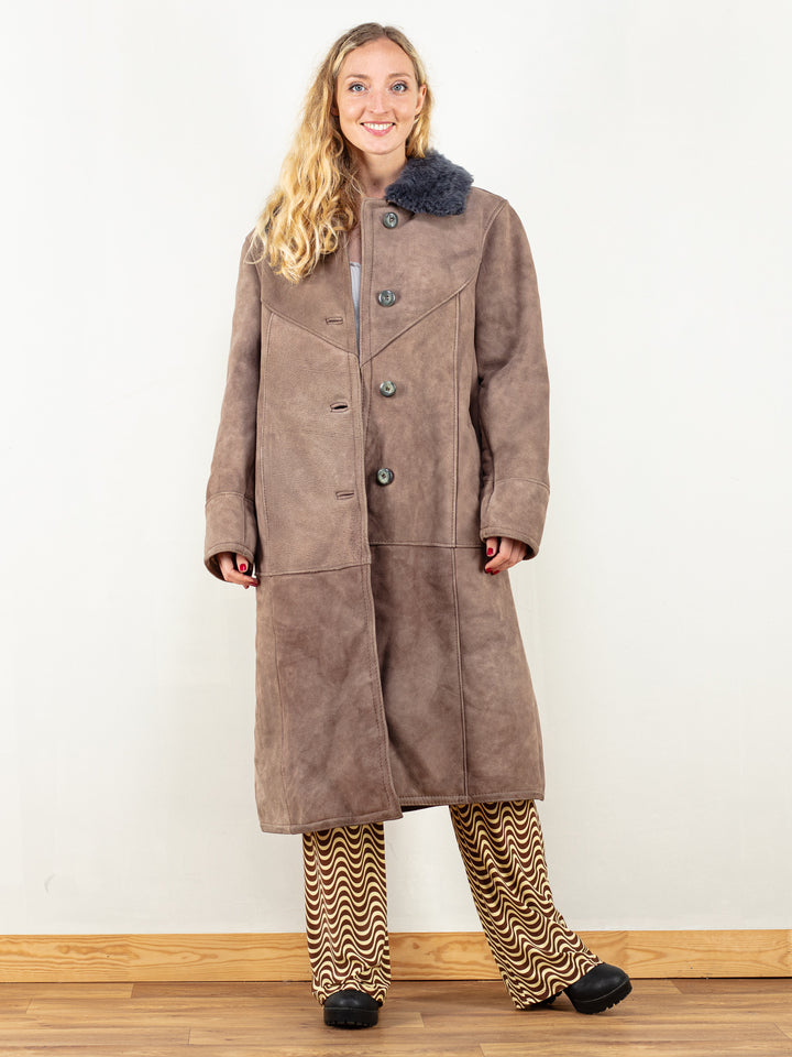 Vintage 70's Women Penny Lane Coat in Brown - NorthernGrip