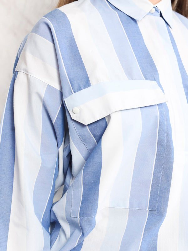 Vintage 80's Women Striped Shirt - NorthernGrip