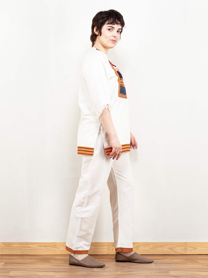 Vintage 70's Women Cotton Pantsuit - NorthernGrip