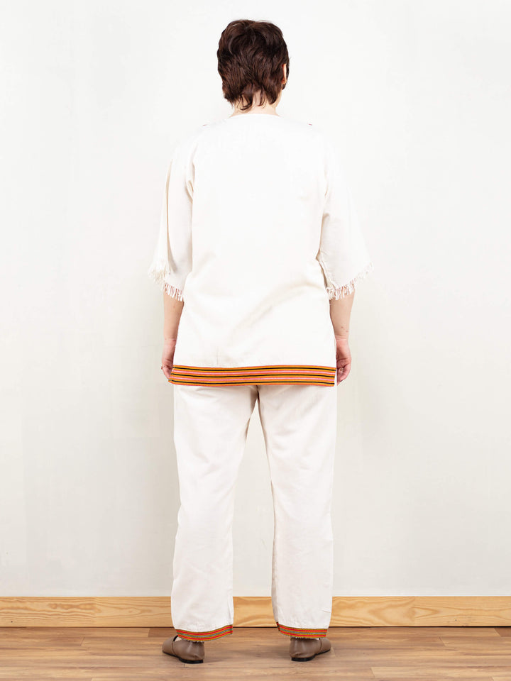 Vintage 70's Women Cotton Pantsuit - NorthernGrip