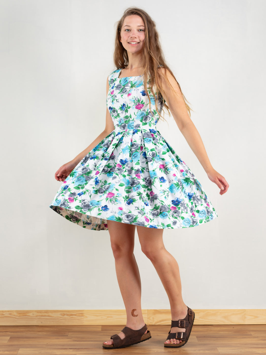 Vintage 60's Women Mod Floral Dress - NorthernGrip