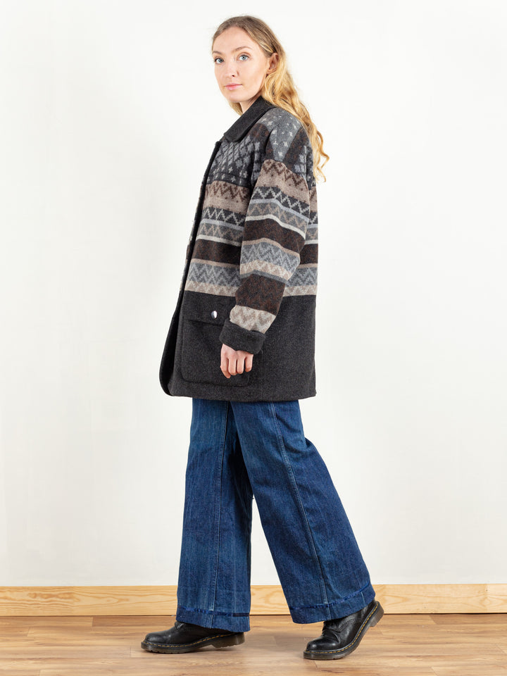 Vintage 80's Women Wool Blend Coat - NorthernGrip