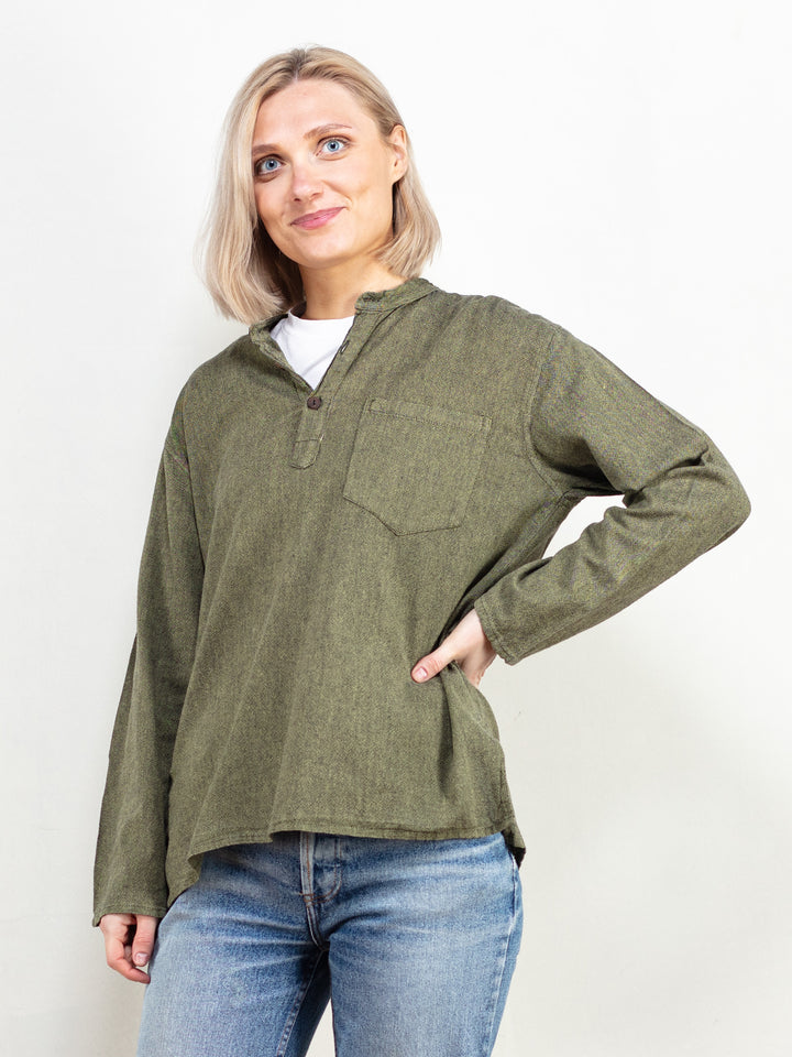 Vintage 80's Women Smock Shirt - NorthernGrip