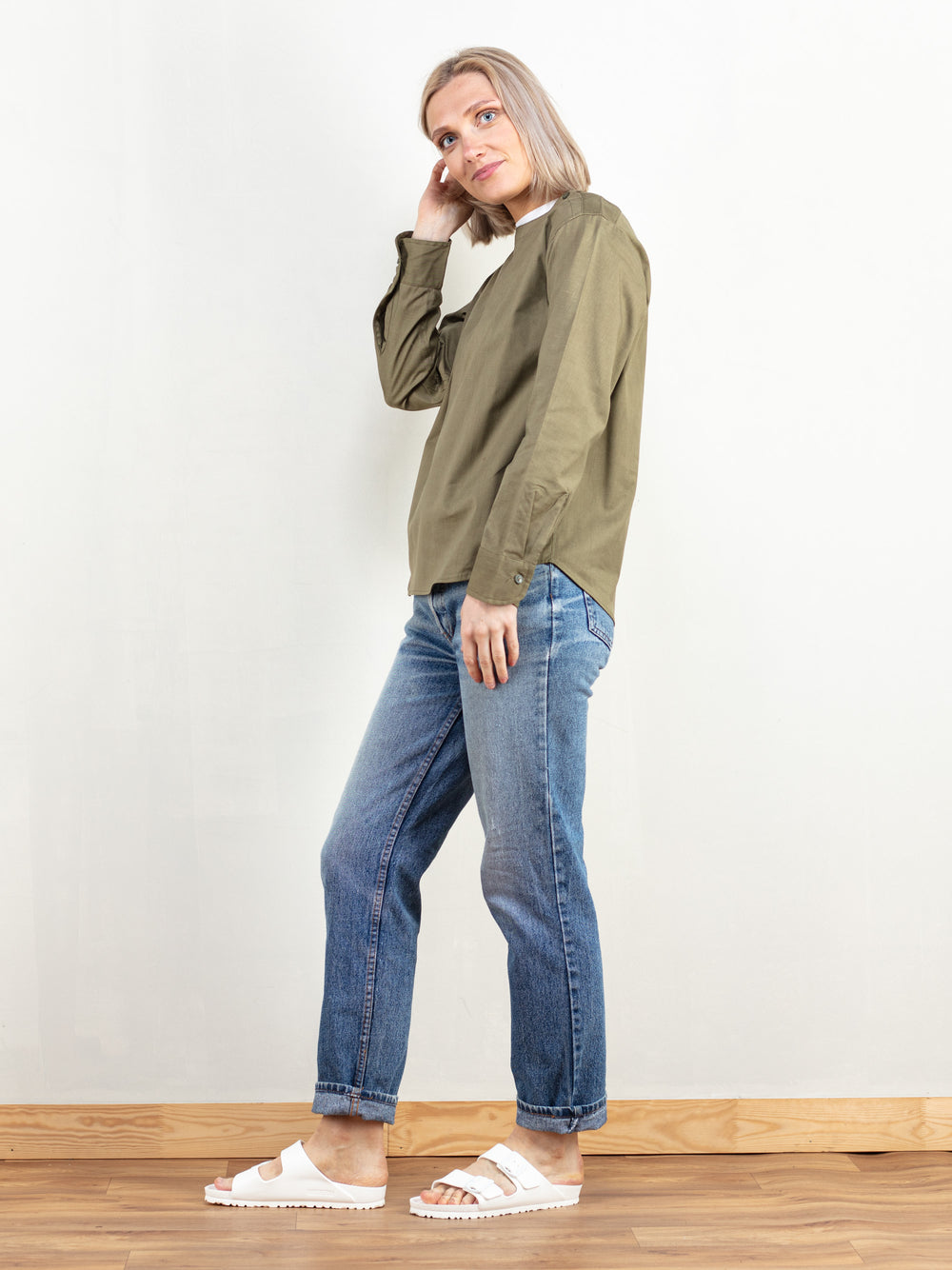 Vintage 80's Women Military Shirt - NorthernGrip