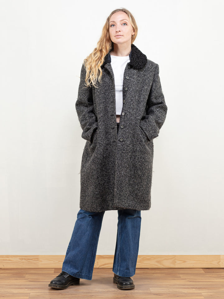 Vintage 80's Women Wool Blend Coat - NorthernGrip
