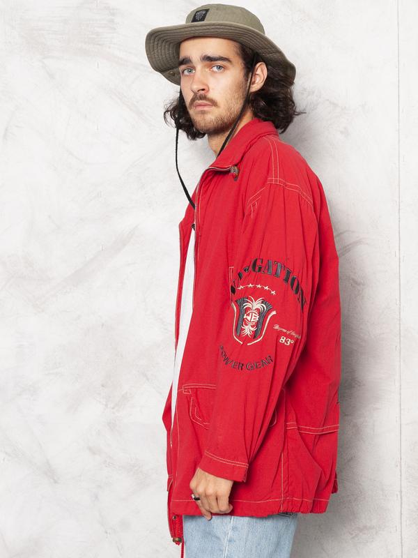 Red Windbreaker Men Jacket - NorthernGrip