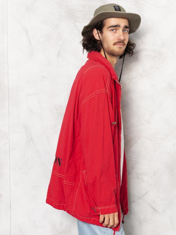 Red Windbreaker Men Jacket - NorthernGrip