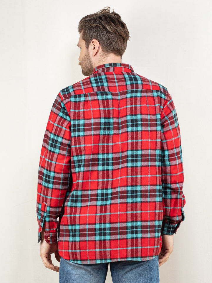 Vintage 90's Plaid Flannel Shirt in Multi - NorthernGrip