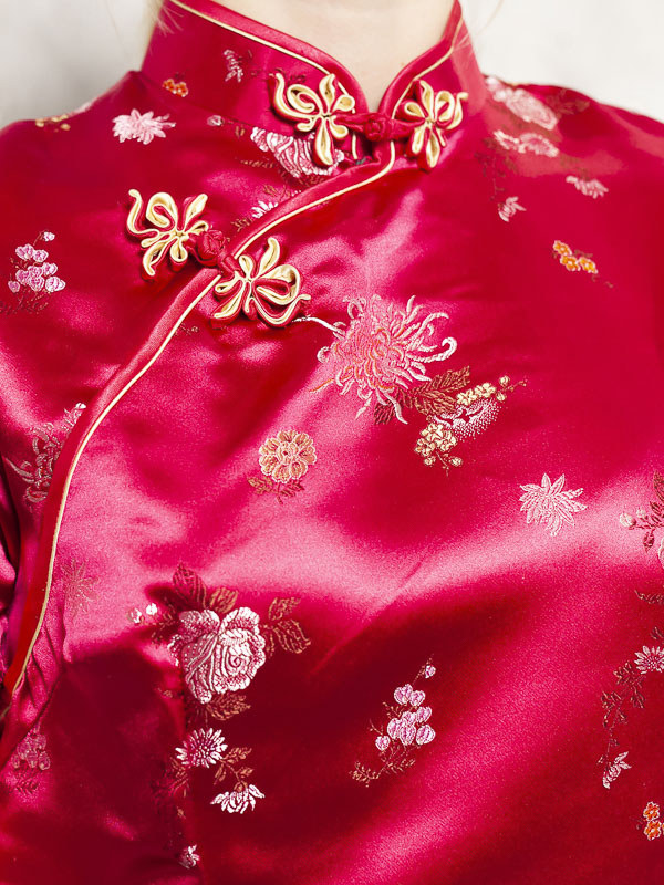 Vintage 90's Women Cheongsam Purple Dress - NorthernGrip